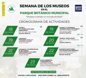 Semana de los Museos: el Parque Botánico Municipal forma parte con actividades gratuitas